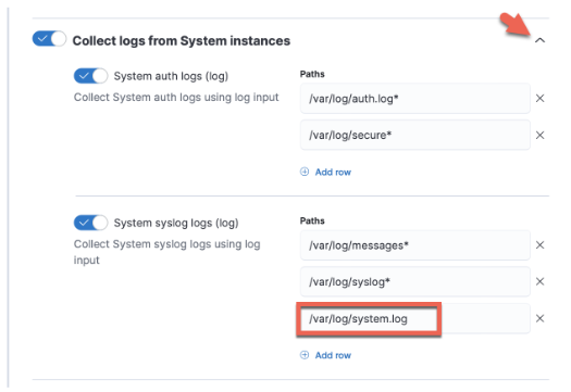 Configuration of a logging integration in an agent policy