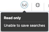 Example of Discover’s read only access indicator in Kibana’s header