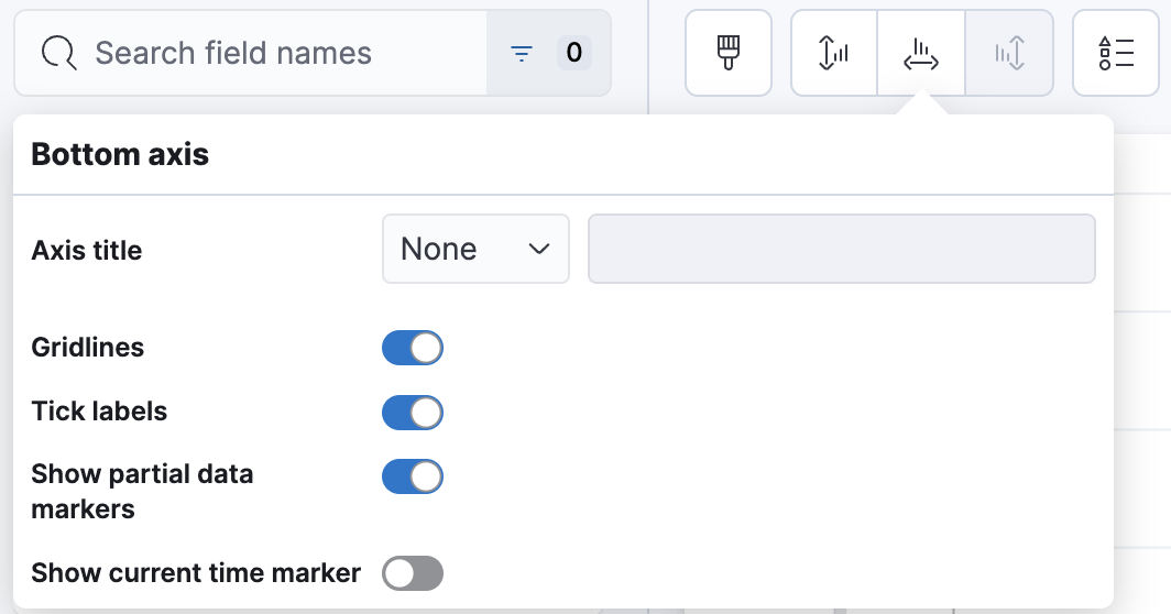 Bottom axis menu