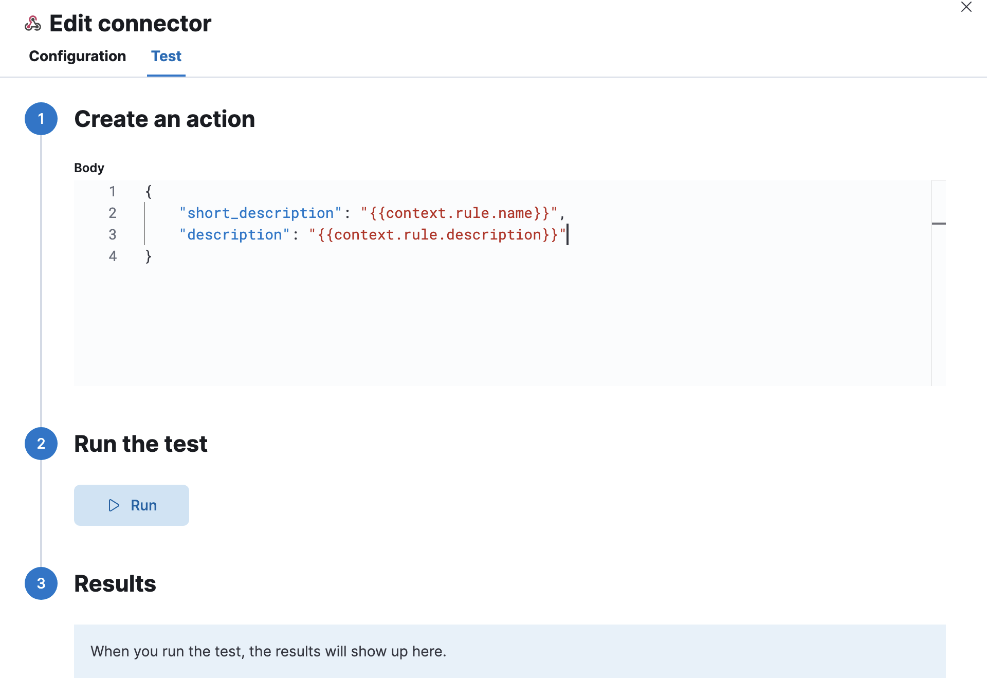 Webhook params test