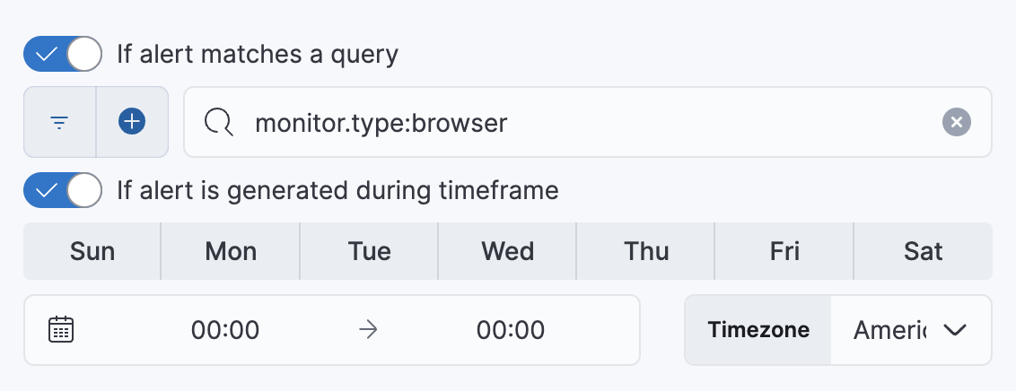 synthetic monitor action types more options