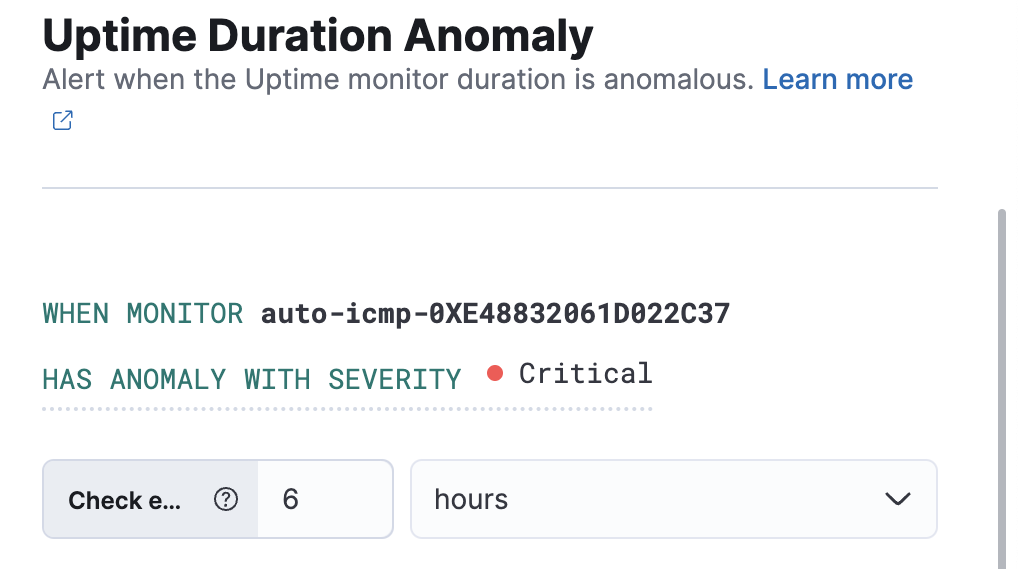 Uptime response duration rule