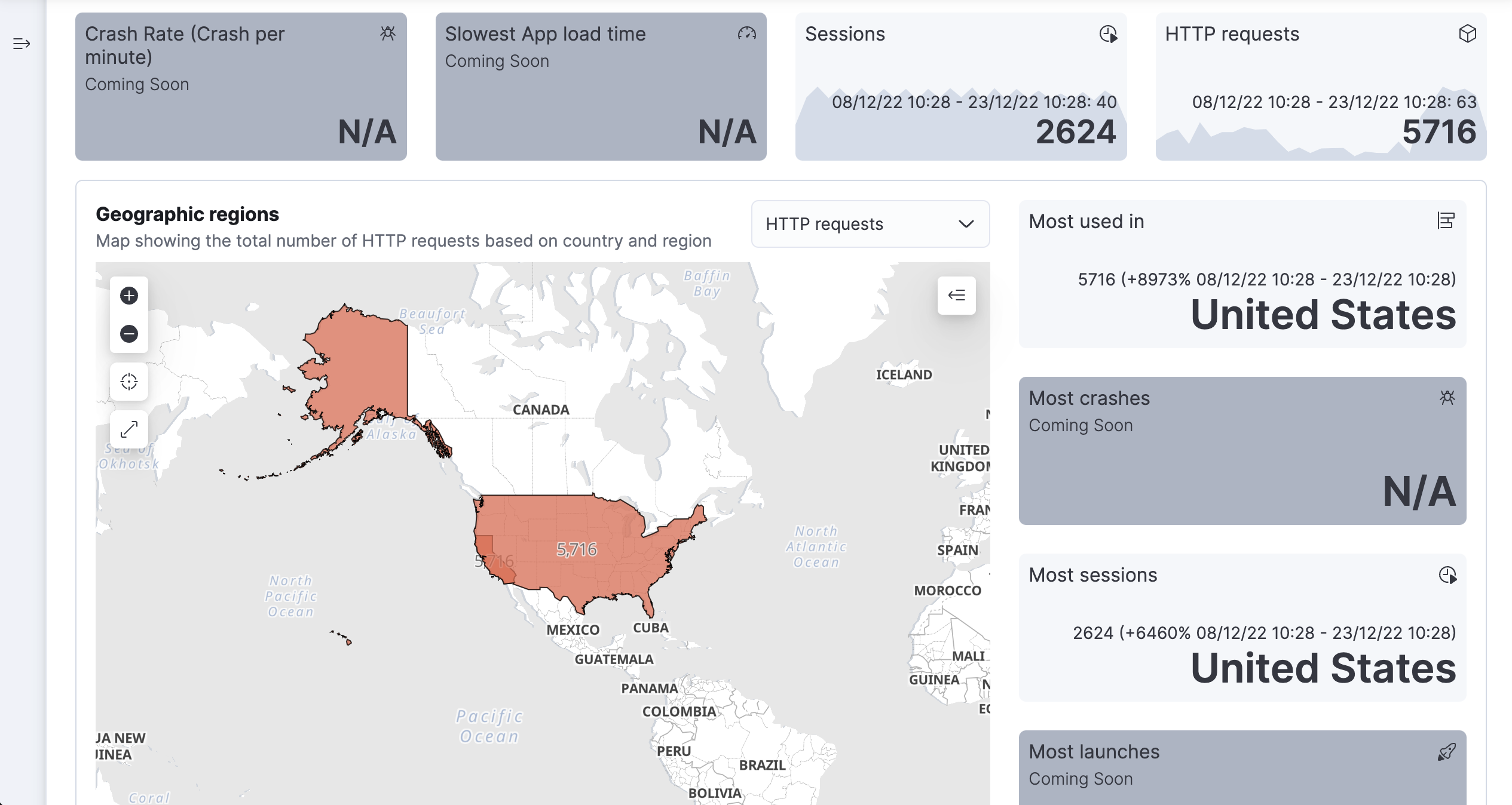 mobile service overview centered on location map