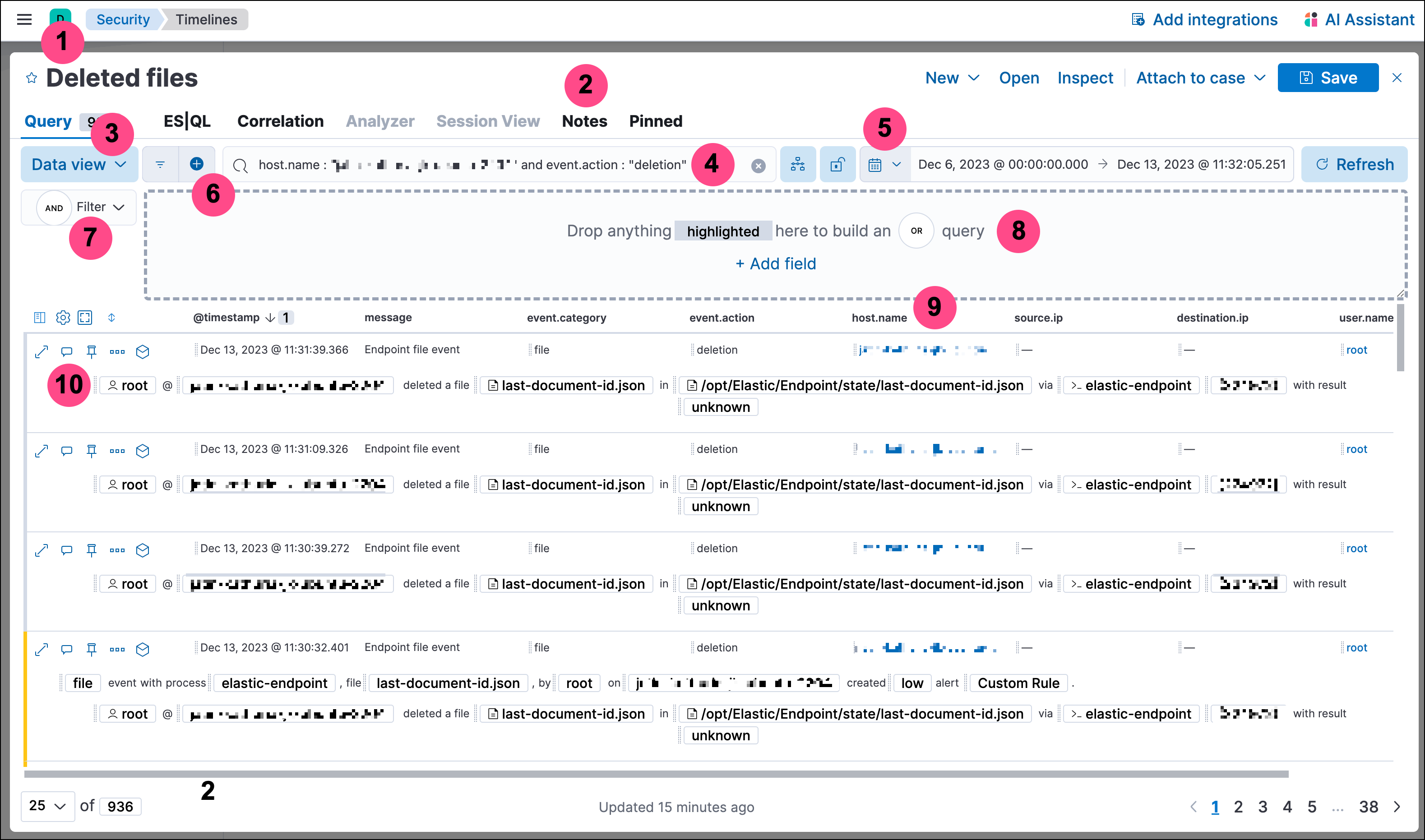 timeline object ui